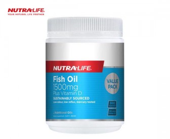Nutralife 纽乐 深海鱼油1500mg+维生素D 300粒 Nutralife 纽乐 深海鱼油1500mg+维生素D 300粒